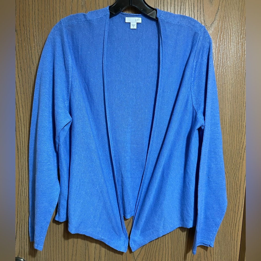 J. Jill Vibrant Blue Open Cardigan